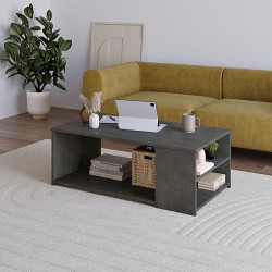 Τραπεζάκι σαλονιού Berg Megapap χρώμα γκρι ρετρό 110x60x40εκ. Τραπεζάκι σαλονιού Berg Megapap χρώμα γκρι ρετρό 110x60x40εκ.