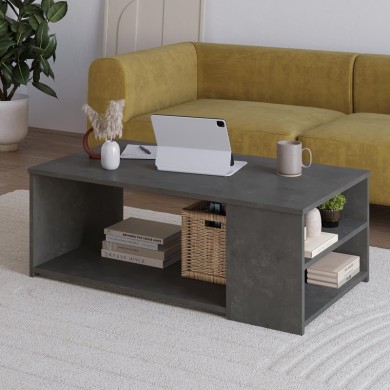 Berg Megapap melamine coffee table in retro grey color 110x60x40cm.