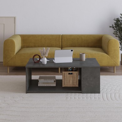 Berg Megapap melamine coffee table in retro grey color 110x60x40cm.