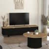 Τραπεζάκι σαλονιού Bohema Megapap χρώμα μαύρο - sepet oak Ø85x43,2εκ. Τραπεζάκι σαλονιού Bohema Megapap χρώμα μαύρο - sepet oak Ø85x43,2εκ.