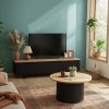 Τραπεζάκι σαλονιού Bohema Megapap χρώμα μαύρο - sepet oak Ø85x43,2εκ. Τραπεζάκι σαλονιού Bohema Megapap χρώμα μαύρο - sepet oak Ø85x43,2εκ.