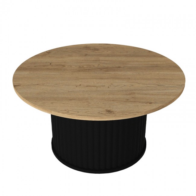 Τραπεζάκι σαλονιού Bohema Megapap χρώμα μαύρο - sepet oak Ø85x43,2εκ. Τραπεζάκι σαλονιού Bohema Megapap χρώμα μαύρο - sepet oak Ø85x43,2εκ.
