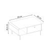 Τραπεζάκι σαλονιού Colia Megapap χρώμα sepet oak 90x60x40,4εκ.