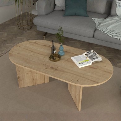 Cortado Megapap melamine coffee table in sapphire oak color 120x60x39.6cm.
