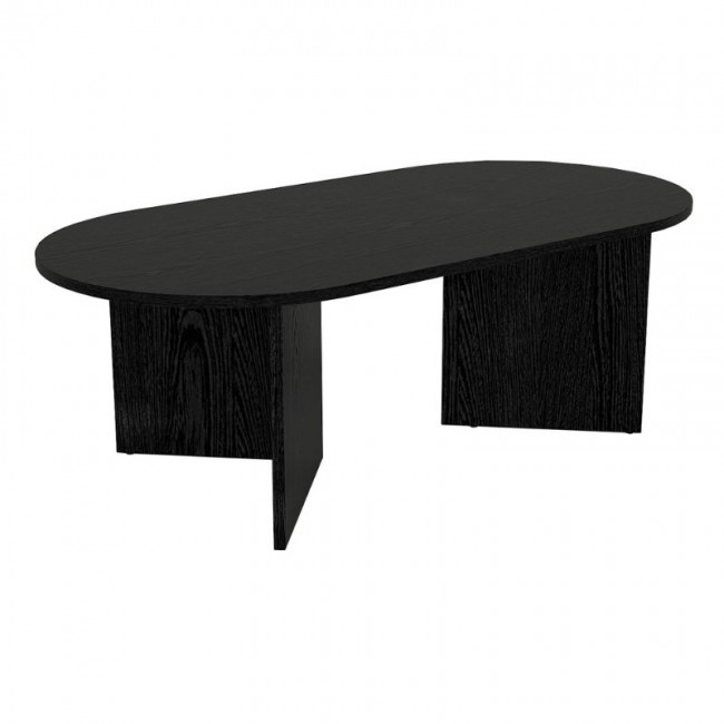 Τραπεζάκι σαλονιού Cortado Megapap χρώμα sencron black 120x60x39,6εκ.