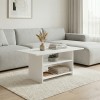 Dallas Megapap melamine coffee table in white color 70x50x45cm.