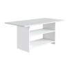 Dallas Megapap melamine coffee table in white color 70x50x45cm.