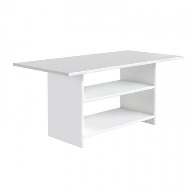Dallas Megapap melamine coffee table in white color 70x50x45cm.