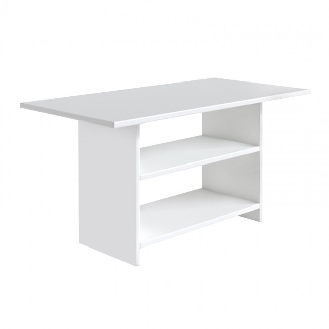 Dallas Megapap melamine coffee table in white color 70x50x60cm.