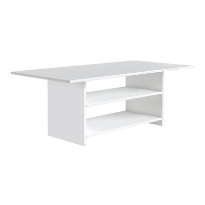 Τραπεζάκι σαλονιού Dallas Megapap χρώμα λευκό 90x50x45εκ.