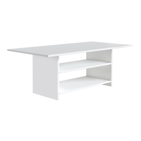 Dallas Megapap melamine coffee table in white color 90x50x45cm.