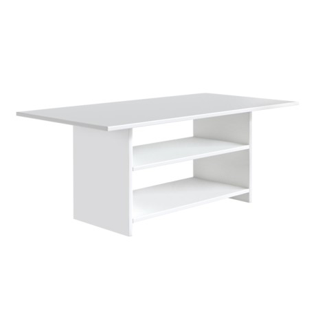 Dallas Megapap melamine coffee table in white color 90x50x60cm.
