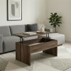 Devon Megapap coffee table with melamine polymorphic in walnut color 110x60x44,8cm.
