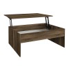 Devon Megapap coffee table with melamine polymorphic in walnut color 110x60x44,8cm.