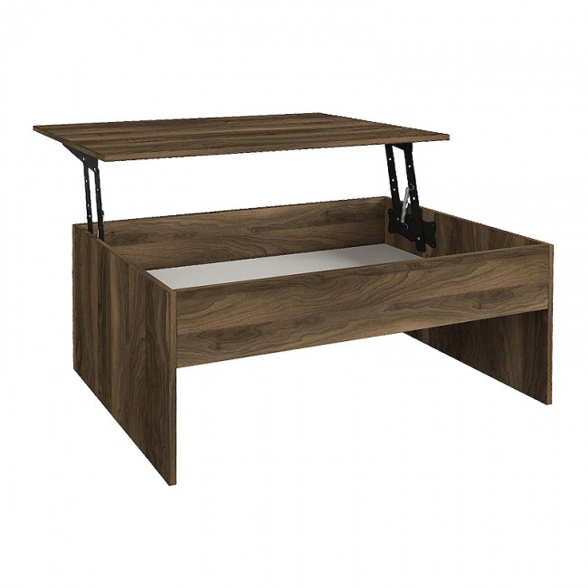 Devon Megapap coffee table with melamine polymorphic in walnut color 110x60x44,8cm.