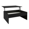 Devon Megapap coffee table with melamine polymorphic in black color 110x60x44,8cm.