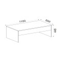 Τραπεζάκι σαλονιού Devon Megapap με σερβιτόρο χρώμα sapphire oak 110x60x44,8εκ.