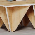 Diamond Megapap melamine coffee table in oak color 80x80x38cm.