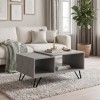 Don Megapap melamine coffee table in anthracite color 90x55x44cm.