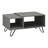 Don Megapap melamine coffee table in anthracite color 90x55x44cm.