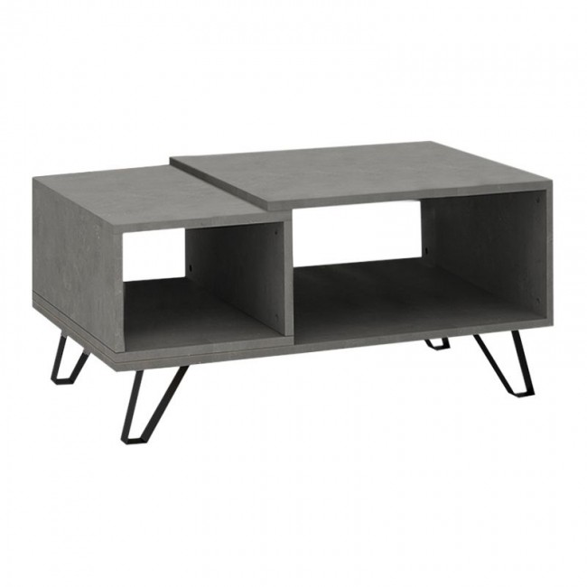 Don Megapap melamine coffee table in anthracite color 90x55x44cm.