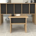 Nika Megapap melamine coffee - office table in sepet oak - anthracite color 45x45x40cm.