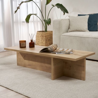 Harbor Megapap melamine coffee table in sapphire oak color 120x45x30cm.