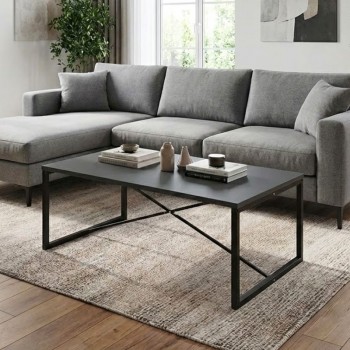 Harte Megapap metal - melamine coffe table in anthracite color 100x55x42cm.