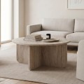 Hillary Megapap melamine coffee table in travertine color Ø80x38cm.