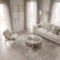 Hillary Megapap melamine coffee table in travertine color Ø80x38cm.