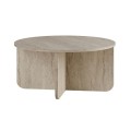 Hillary Megapap melamine coffee table in travertine color Ø80x38cm.
