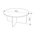 Hillary Megapap melamine coffee table in travertine color Ø80x38cm.