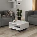 Hola Megapap melamine coffee table in white-anthracite color 60x60x32cm.