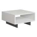 Hola Megapap melamine coffee table in white-anthracite color 60x60x32cm.