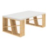 Τραπεζάκι σαλονιού Honey Megapap μελαμίνης χρώμα φυσικό οξιάς - λευκό 105x60x40εκ.