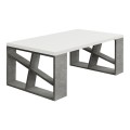 Honey Megapap melamine coffee table in retro grey - white color 105x60x40cm.