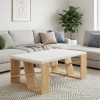Honey Megapap melamine coffee table in oak - white color 105x60x40cm.