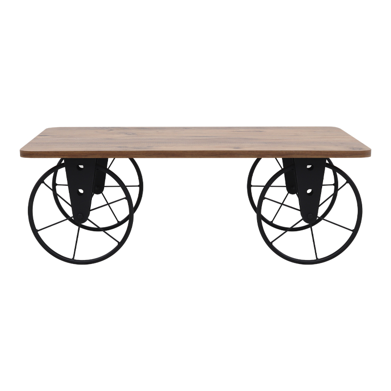 Jemmy Megapap Mdf/metallic coffee table in acacia color 90x55x33cm.