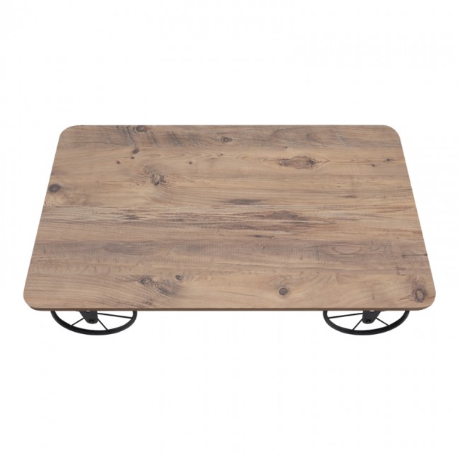 Jemmy Megapap Mdf/metallic coffee table in acacia color 90x55x33cm.