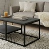 Kane Megapap metal - melamine coffe table in anthracite color 106x50x42cm.