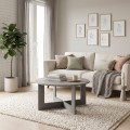 Kati Megapap melamine coffee table in concrete grey color Ø80x42cm.