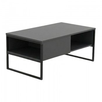 Lawrence Megapap melamine coffe table in anthracite color 106x50x42cm.