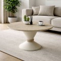 Lepper Megapap melamine coffee table in travertine - sandstone color Ø75x39.8cm.