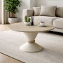Lepper Megapap melamine coffee table in travertine - sandstone color Ø75x39.8cm.