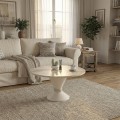 Lepper Megapap melamine coffee table in travertine - sandstone color Ø75x39.8cm.