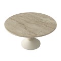 Lepper Megapap melamine coffee table in travertine - sandstone color Ø75x39.8cm.