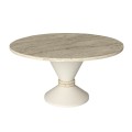 Lepper Megapap melamine coffee table in travertine - sandstone color Ø75x39.8cm.