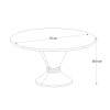 Lepper Megapap melamine coffee table in travertine - sandstone color Ø75x39.8cm.