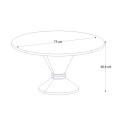 Lepper Megapap melamine coffee table in travertine - sandstone color Ø75x39.8cm.