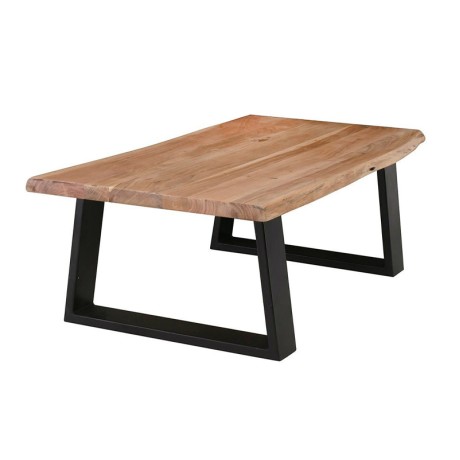 LIZARD Slim Coffee Table 115x65 Acacia Natural Finish (Black Paint)